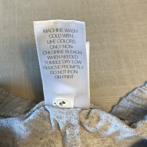 Gray Kids Shorts with Flag Patch - Picture 6 of 6